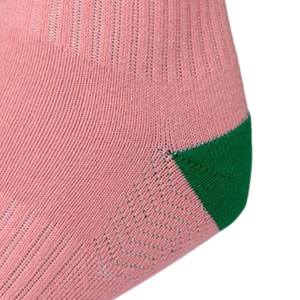 AKA Ankle <b>Socks</b> Green with Pink Cotton Blend Ribbed Soft Breathable Stretch Athletic Casual Comfortable Daily Wear - Product Image 3