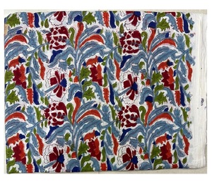 Tissu en Coton Pur Imprimé à la Main à Séchage Rapide, Motifs Ethniques Traditionnels pour Robes, Kurtis, Saris et Projets de Couture DIY en Gros - Product Image 1