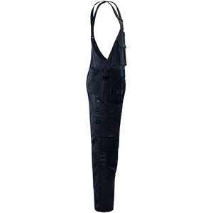 Salopette de travail robuste bleu marine avec bretelles réglables, multi-poches, imperméable - Product Image 3