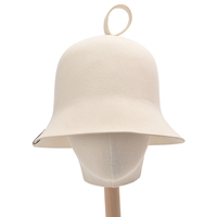 Chapeaux de banya russes moulés en une seule pièce, prix d'usine, personnalisés, en laine 100% naturelle de qualité supérieure, unisexe, pour sauna japonais, salle de vapeur, SPA