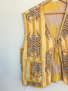 Coton matelassé réversible mode gilet veste Floral femmes filles veste hiver bohème court gilet manteau Boho demoiselle d'honneur - Product Image 6