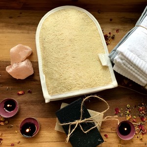 Gants exfoliants de bain en luffa naturel, respectueux de l'environnement, nettoyage de douche, lavage du corps, gant de bain - Product Image 6