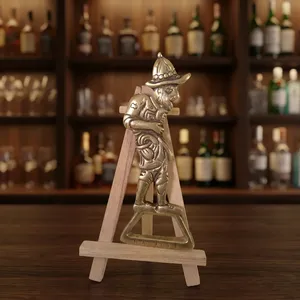 Vintage Brass Figurine Bottle Opener Handcrafted Folk Character Beer Opener Decorative <b>Bar</b> <b>Tool</b> For Home <b>Bar</b> Restaurant And Hote - Product Image 5