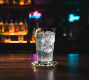 Posavasos de Vidrio Pintado a Mano Urban Mosaic Luxe Classic, Resistente al Calor y Antideslizante para Decoración del Hogar, Bares y Cafeterías - Product Image 3