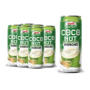 น้ำมะพร้าวมัทฉะรสชาติอร่อย 320 มล. บรรจุกระป๋อง รับผลิตแบบ OEM แบรนด์ส่วนตัว เครื่องดื่มอ่อนโยน ผู้ผลิตนาวอน เวียดนาม น้ำมะพร้าวธรรมชาติ - Product Image 2