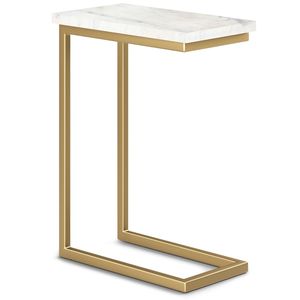 Table basse ronde de luxe en noyer, style mid-century moderne, avec piétement en laiton et plateau noir, table d'appoint pour salon - Product Image 4