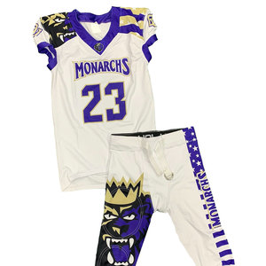 Vente en gros de maillots et uniformes de football américain pour équipes jeunes, 100% polyester, séchage rapide, imprimés en soie, pour l'équipe de Lamar Jackson - Product Image 2