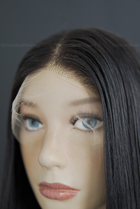 Peluca de Cabello Humano Natural Liso con Frente de Encaje Remy de Trama Única de Vietnam - Product Image 3