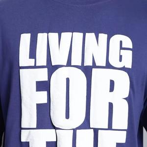 T-shirt streetwear color block col rond jersey impression en relief logo personnalisé OEM vente en gros - Product Image 5