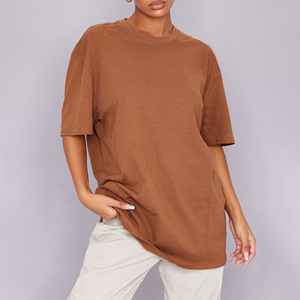 Camiseta Nueva de Cuello Redondo, Holgada, de Manga Corta, Color Sólido, 100% Algodón, Tejido Jersey Transpirable, para Todas las Temporadas - Product Image 1