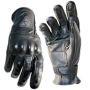 Gants de course en cuir premium à motif château, haute performance, manchette courte, fermeture auto-agrippante, doigts complets, respirants - Product Image 1