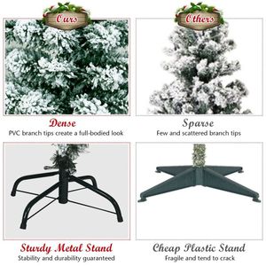 Albero di Natale Artificiale Premium Innevato da 1,37 Metri Pre-Illuminato con Funzione a Cerniera - Product Image 2