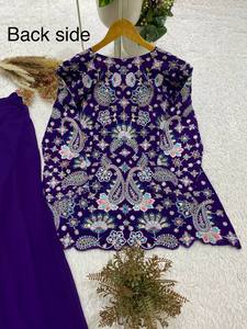 Lehenga Choli en Georgette à Imprimé Floral, Tenue Traditionnelle Indienne et Pakistanaise, Coupe Classique, Jupe Longue, Robe de Mariage et de Soirée pour Femmes - Product Image 4