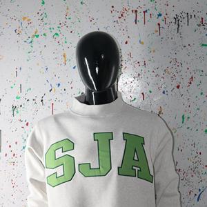 Sudadera SJA WHITE con Cuello Alto, 100% VERDE, Apliques Bordados, Cuello Ancho, Hilos Finos - Product Image 3