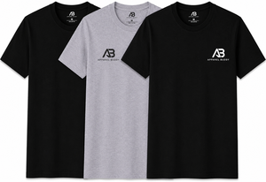 T-shirt décontracté à manches courtes 100 % coton pour homme de la marque AMY, coupe classique, broderie frontale, couleur unie, logo personnalisé, vente en gros - Product Image 5
