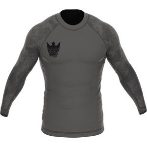 เสื้อรัดรูปแขนยาว SQBC BJJ สำหรับศิลปะการต่อสู้แบบผสมผสาน ยูนิเซ็กซ์ พิมพ์ลายด้วยความร้อน น้ำหนัก 140 กรัม ระบายเหงื่อได้ดี - Product Image 1
