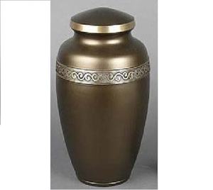 Urne de crémation bande sculpture étain pour cendres humaines Antique laiton adulte cendres urne fournitures funéraires de fabricant indien - Product Image 5