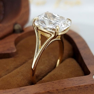แหวนเพชรแล็บโกรว์ 18K ทองคำแท้ รับรองโดย IGI น้ำหนัก 3 กะรัต ทรงเรเดียนท์ สีเหลือง F ความสะอาด VS1 สำหรับผู้หญิง เครื่องประดับหรูหราสำหรับงานหมั้น ขายส่ง - Product Image 4