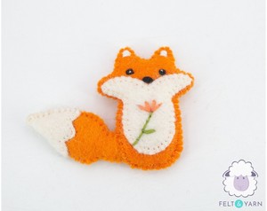 Adornos de fieltro y lana con forma de zorro en miniatura para niños, colección de criaturas del bosque, guirnalda de animales de fieltro - Product Image 2