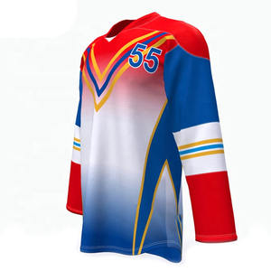 Precio al por Mayor, Camisetas de Hockey sobre Hielo Transpirables y Resistentes al Viento para Adultos, Camisetas de Equipo OEM de Doble Cara con Conjuntos de Impresión, 100% Poliéster - Product Image 2