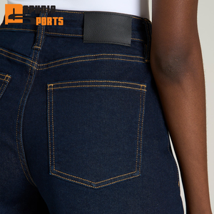 Wholesale Women's Mid Waist Straight Denim Shorts Regular Fit Breathable <b>Light</b> Wash Summer Casual Trendy Streetwear Customized - Product Image 2