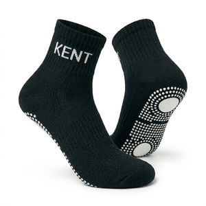 Private Label Non Slip Breathable 100% Cotton Pilates <b>Socks</b> Silicone <b>Grip</b> for Fitness Studios Clubs Brands OEM ODM Wholesale - Product Image 1