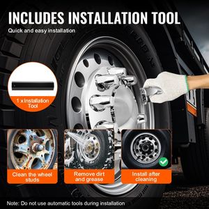 Cubiertas de Rueda para Eje Delantero, Cubierta de Eje Tipo Domo, Cubiertas de Tuercas de Rueda Resistentes al Óxido, ABS Electrochapado, Ajuste Universal para Camiones Semi - Product Image 5