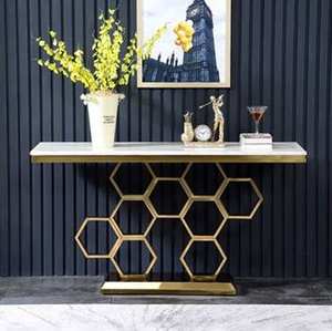 Premium Furniture Luxury Console <b>Tables</b> Gold Plated Metal Console <b>Side</b> <b>Table</b> for Hallway, Hotel, Office India Manufacture - Product Image 1