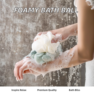 <b>Bath</b> Loofah Shower Puff Mesh <b>Sponge</b> Body Scrubber Exfoliating <b>Bath</b> Ball Colorful Shower <b>Sponge</b> Hanging Loop 50g - Product Image 5