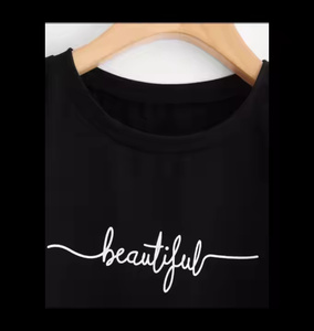เสื้อยืดผ้าฝ้ายสำหรับผู้หญิงแบบกำหนดเอง ป้องกันรอยยับ ระบายอากาศได้ดี สไตล์ลำลอง ฮิปฮอป แฟชั่น - Product Image 4