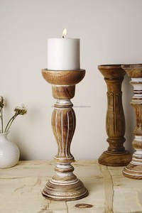 Candelabros de madera de alta calidad, forma personalizada para decoración de fiesta de boda, proveedor de exportación mundial - Product Image 5