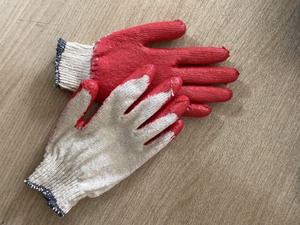 Guantes de Jardinería de Algodón Reutilizables con Recubrimiento de Látex, Antideslizantes, Anticorte, Multicolores, Recubiertos de Goma, con Puño Tejido, Talla 10 - Product Image 2