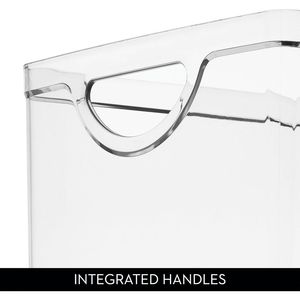 Contenedor Apilable de Plástico Transparente Extra Largo para Almacenamiento, Organizador de Refrigerador para Gabinete de Cocina o Despensa - Product Image 3