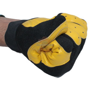 Invierno cálido amarillo cuero de vaca trabajo antideslizante transpirable trabajo pesado trabajo conductor guantes listos para enviar - Product Image 2