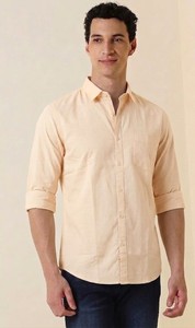 เสื้อเชิ้ตผู้ชาย Enovate แบบกระดุมสองแถว สีพื้น แขนยาว สำหรับฤดูร้อน สไตล์ลำลอง ปกคอพับ ระบายอากาศได้ดี ผลิตจากผ้าฝ้ายทอ บริเวณคอหลัง - Product Image 2