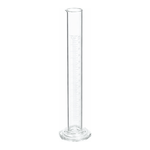 Cylindre gradué en verre PYREX VISTA classe A de 10 ml avec embout en forme d'entonnoir pour mesures en laboratoire - Product Image 1