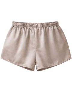 Champagne Satin Camisole Shorts Set Women Sleepwear <b>Lace</b> Trim Spaghetti Strap Soft Breathable Summer Nightwear Pajama Set Lounge - Product Image 3