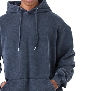 Cosy Luxury Custom Acid washed hoodie Drop Shoulder Hoodies pour homme 100% coton surdimensionné de haute qualité Heavyweight Faded Hoodie - Product Image 5