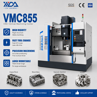Centre d'usinage vertical VMC855 à commande numérique CNC Syntec, machine de fraisage CNC 5 axes, centre d'usinage automatique, vente chaude