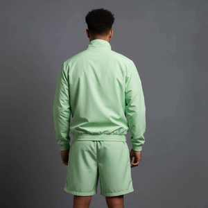 Ensemble coupe-vent personnalisé avec logo, veste et short en nylon de haute qualité, streetwear, coupe-vent chaud et résistant au vent, ensemble zippé - Product Image 3