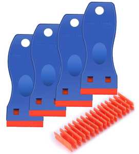 Outil de nettoyage moulé par injection avec poignée, grattoir décapant pour autocollants en plastique durable, pour fenêtres et sols - Product Image 3