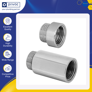 Extensión de grifo de latón cromado de 1/2" BSP, rosca hembra a macho, accesorio de tubería de latón niquelado - Product Image 3