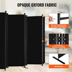 Divisorio Pieghevole a 6 Pannelli, Schermo Portatile per Privacy, Separatore per Ambienti, Design Autoportante - Product Image 3