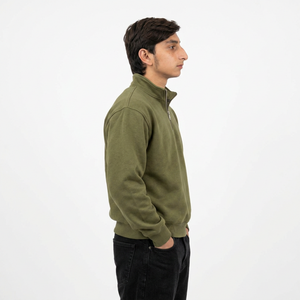 Sudadera Personalizada para Hombre con Cierre de Cremallera, Mezcla de Algodón y Felpa, Corte Holgado, Cuello Alto, Estilo Moderno Casual Urbano - Product Image 3