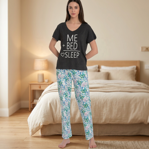 Printed Full-Length Women's <b>Pyjama</b> Set - Product Image 3