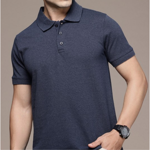 เสื้อโปโลแขนสั้นผู้ชาย สีเขียวล้วน ผ้าฝ้ายปิเก้ ระบายอากาศได้ดี สวมใส่สบาย ทรงปกติ - Product Image 3