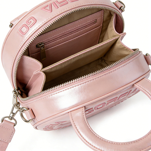 Nouveau sac à main en cuir PU de créateur, sac à main rond portable à fermeture éclair pour femmes, tendance été - Product Image 6