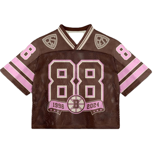 Camisetas Deportivas Personalizadas para Hombre, Estilo Vintage, Cuello en V, Oversize, con Estampado de Fútbol y Baloncesto, de Malla, Corte Recto - Product Image 1