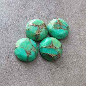 Turquesa Verde Natural AAA+ con Corte Facetado y Calibrado, Piedra de Matriz para Joyería, Todos los Tamaños Disponibles - Product Image 2