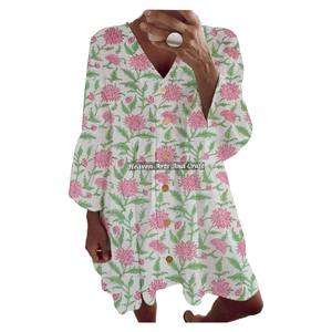 Conjunto Boho de Algodón, Top de Verano, Traje de Playa, Vestido de Primavera/Verano con Estampado Bagru y Top, Ropa Hecha a Mano para Mujer, Festival India - Product Image 4